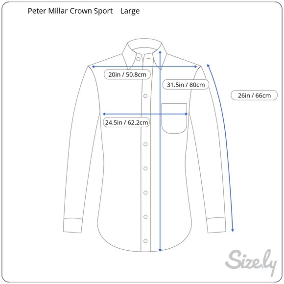 Peter Millar Crown Sport Mens Button Front Blue Plaid Shirt‎ Large - Picture 8 of 8